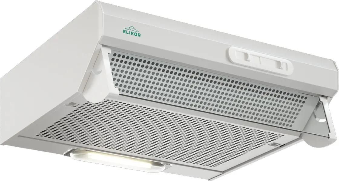Вытяжка козырьковая Elikor Призма 60П-290-П3Л, управление ползунковое, белый [841422]